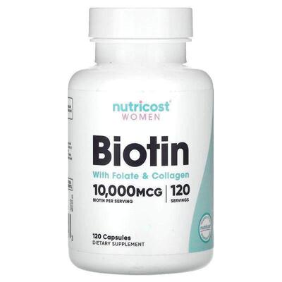 Nutricost,Women, Biotin With Folate &amp;amp;amp;amp; Co
