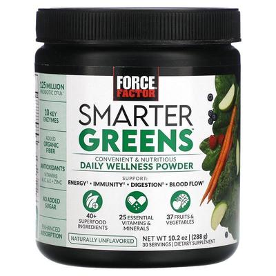 Force Factor,Smarter Greens，日常健康粉剂，天然原味