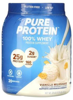 纯蛋白,100% Whey Protein, Vanilla Milkshake, 1.75 lb (793 g)
