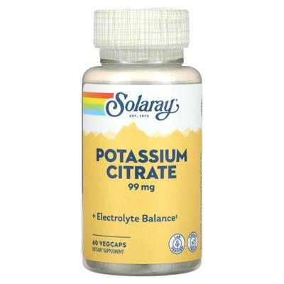 Solaray,柠檬酸钾，99 毫克，60 粒素食胶囊