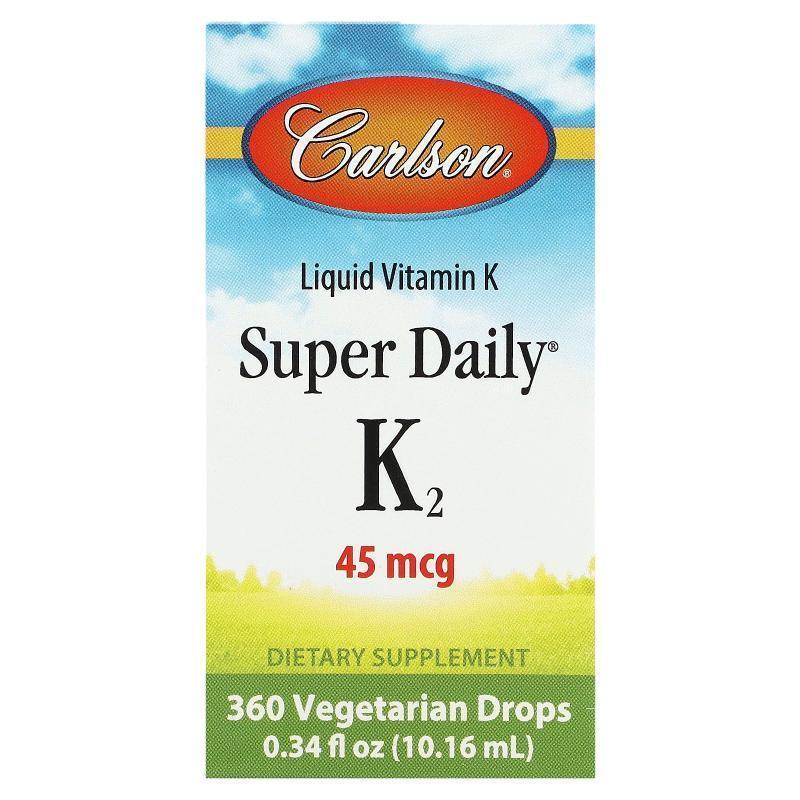 Carlson,Liquid Vitamin K, Super Daily K2, 0.34 fl oz (10.16