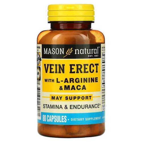 Mason Natural,Vein Erect with L-Arginine Maca