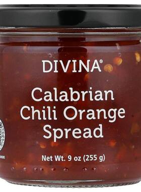 Divina,卡拉布里亚辣椒橙子涂抹酱，9 盎司（255 克）