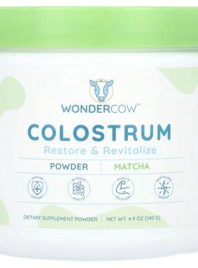 Wondercow,初乳粉，抹茶味，4.9 盎司（140 克）