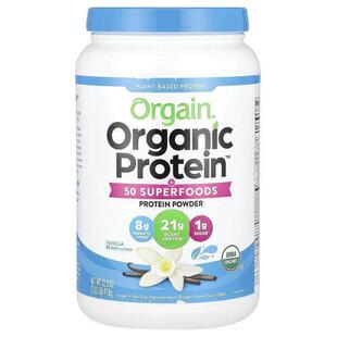 Orgain,有机蛋白和超级食品粉植物基香草豆