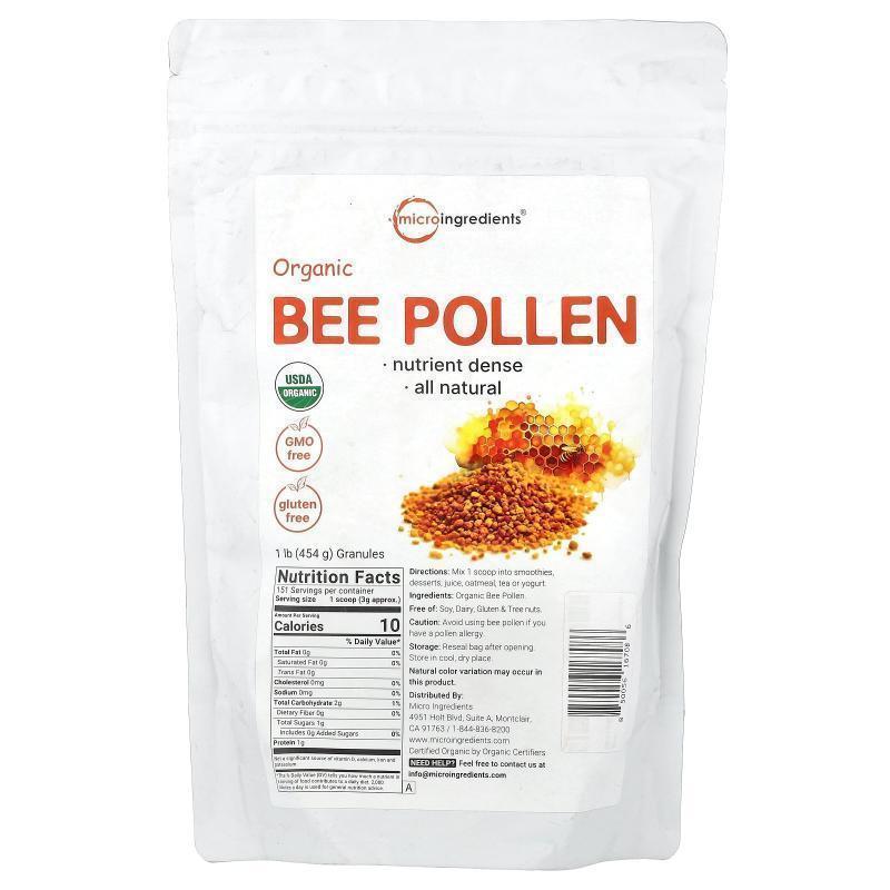 Micro Ingredients,Organic Bee Pollen, 1 lb (454 g)