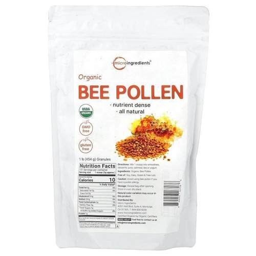 Micro Ingredients,Organic Bee Pollen, 1 lb (454 g)