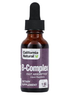 California Natural,B-Complex, Raspberry, 1 oz (30 ml)
