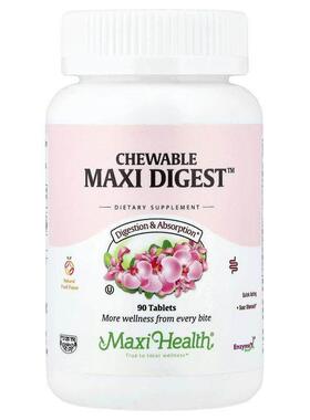 Maxi Health,Chewable Maxi Digest™, Natural Fruit Flavor, 90