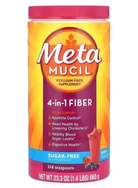 Metamucil,4-In-1 Fiber, Berry, 1.4 lbs (660 g)