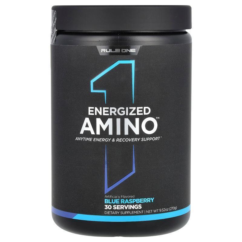Rule One Proteins,Energized Amino, Blue Raspberry, 9.52 oz (