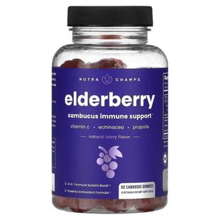 NutraChamps,Elderberry, Sambucus Immune Support, Natural Ber