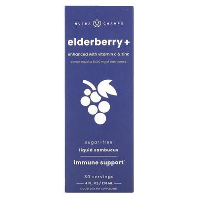 NutraChamps,Elderberry+, Enhanced with Vitamin C &amp; Z