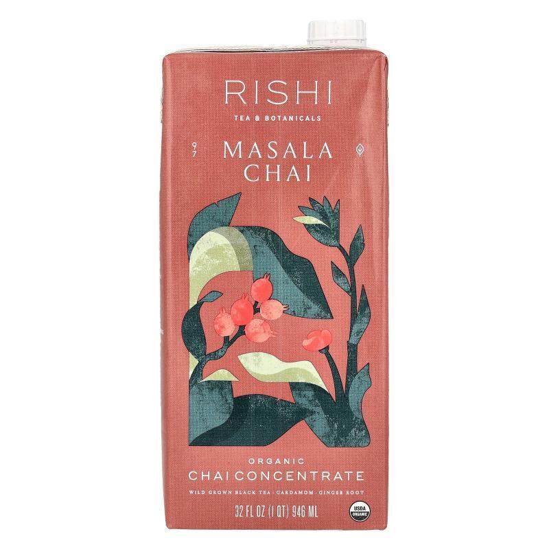 Rishi Tea,Organic Chai Concentrate, Masala Chai, 32 fl oz (9