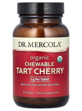 Mercola博士,Organic Chewable Tart Cherry, 1 g, 30 Tablets