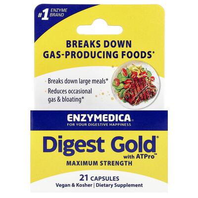 Enzymedica,Digest Gold（含 ATPro），21 粒胶囊