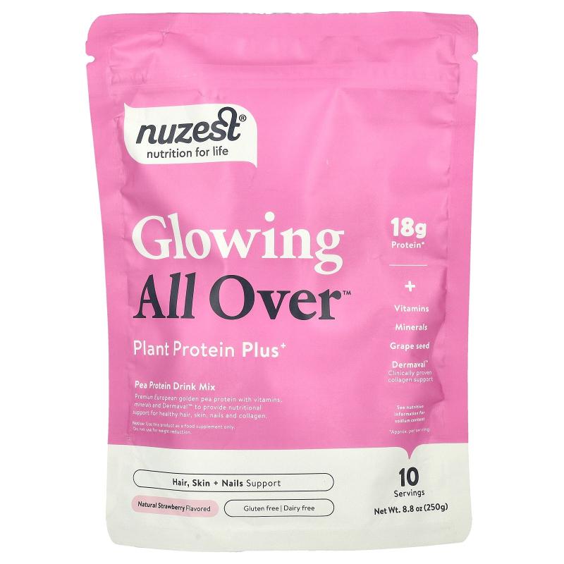 Nuzest,Glowing All Over™, Plant Protein Plus+, Natural
