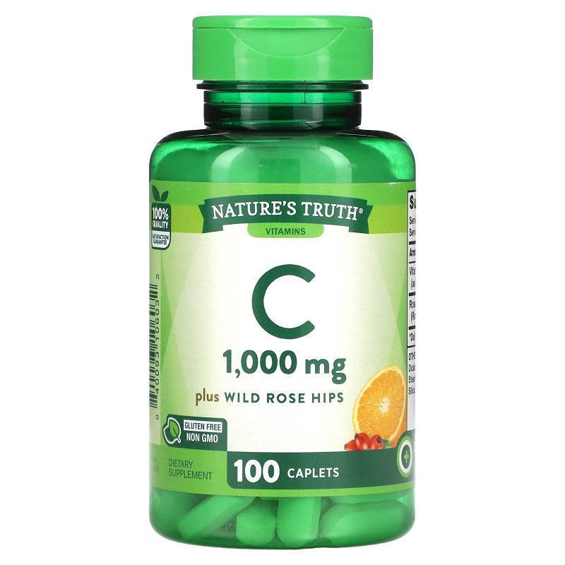 Nature's Truth,维生素 C + 野生玫瑰果，1,000 毫克，100 片