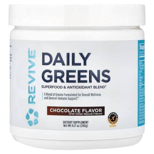 Revive,Daily Greens, Chocolate, 9.17 oz (260 g)