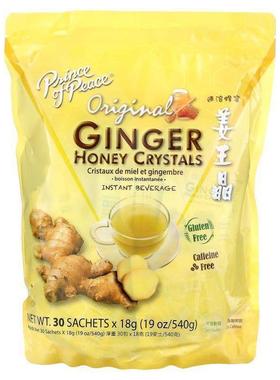 太子牌,Ginger Honey Crystals, Original, Caffeine Free, 30 Sa