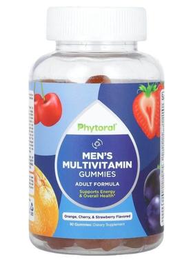 Phytoral,Men's Multivitamin Gummies, Orange, Cherry