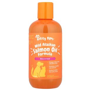 所有年齡適用 Zesty Paws 貓狗用野生阿拉斯加鮭魚油配方 8.5