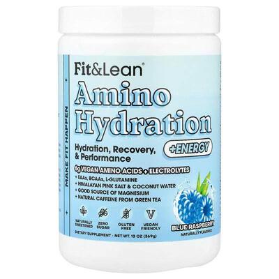 Fit &amp; Lean,Amino Hydration + Energy, Blue Raspberry,