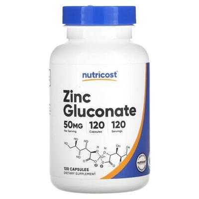 Nutricost,Zinc Gluconate, 50 mg, 120 Capsules