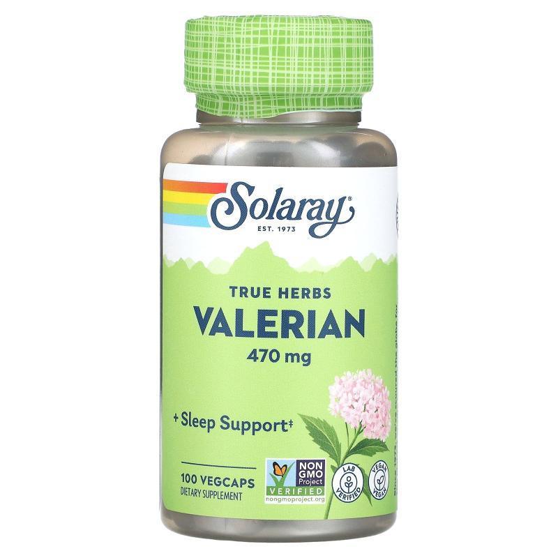 Solaray,True Herbs, Valerian, 470 mg, 180 VegCaps