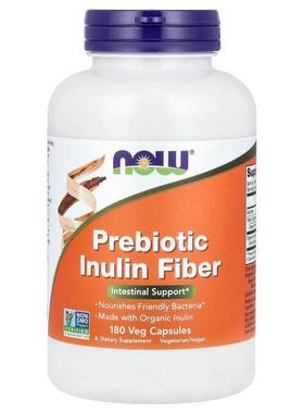 诺奥,Prebiotic Inulin Fiber, 180 Veg Capsules