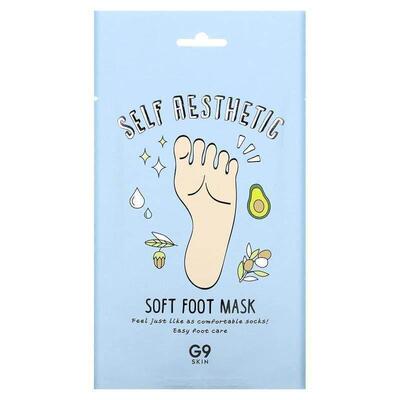G9skin,Self Aesthetic 嫩足足膜，5 片装，0.40 液量盎司（12 毫
