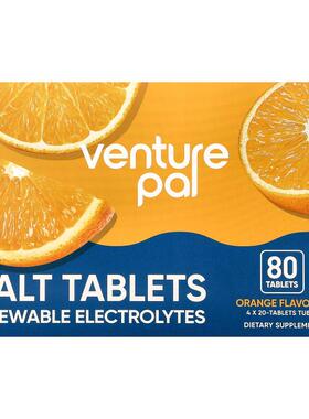 Venture Pal,Salt Tablets, Chewable Electrolytes, Orange, 4 T