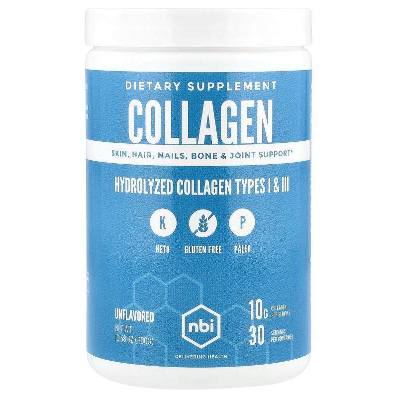 NBI Health,Hydrolyzed Collagen Types I & II, Unflavored,