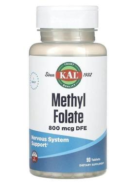 KAL,甲基叶酸盐，400 mcg, 90片