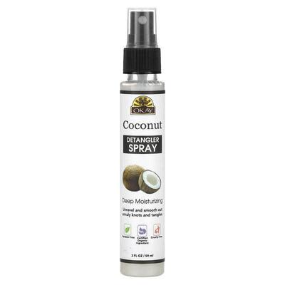Okay Pure Naturals,Coconut Detangler Spray, 2 fl oz (59 ml)