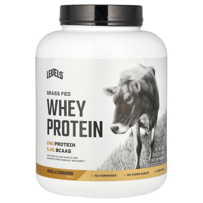 Levels,Grass Fed Whey Protein Powder, Vanilla Cinnamon, 5 lb