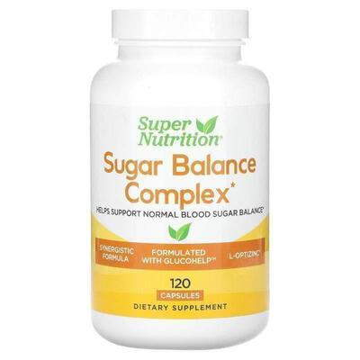 Super Nutrition,Sugar Balance Complex, 120 Veggie Capsules