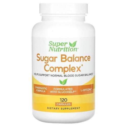 Super Nutrition,Sugar Balance Complex, 120 Veggie Capsules