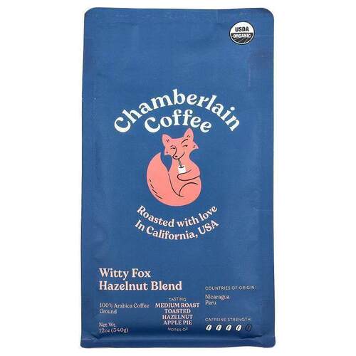 Chamberlain Coffee,Witty Fox Hazelnut Blend, Ground, Medium