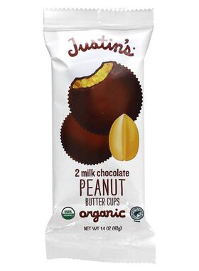 Justin's Nut Butter,有机黑巧克力腰果酱杯，2 杯，1.4 盎司（40