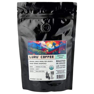 Pure Indian Foods,Luru™ Coffee, Ground, Medium Roast, 8 oz (