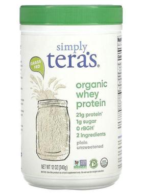 Simply Tera's,Organic Whey Protein, Organic Plain Whey Unswe