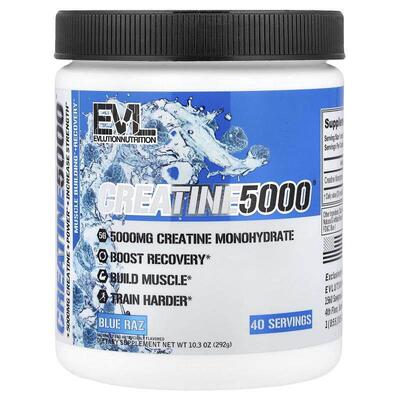 EVL,Creatine 5000®, Blue Raz, 10.3 oz (292 g)