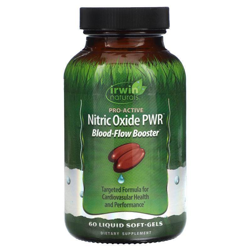爱乐能,Nitric Oxide PWR, Blood-Flow Booster, 60 Liquid Soft-