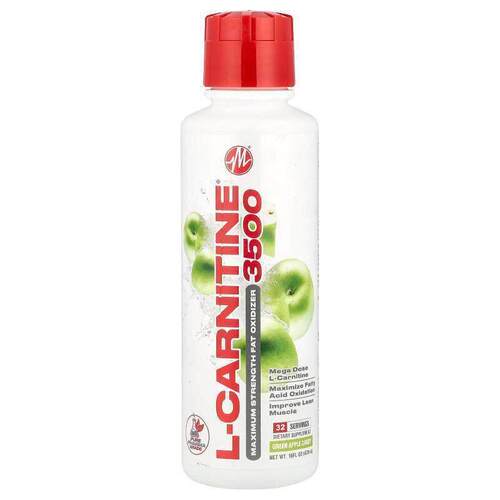 Metabolic Nutrition,L-Carnitine 3500, Green Apple Candy, 16