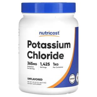 Unflavored 365 Nutricost lbs Chloride 2.2 Potassium