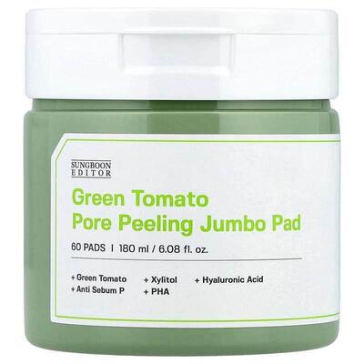 Sungboon Editor,绿番茄紧雅毛孔去角质大棉片，60 片，6.08 液盎
