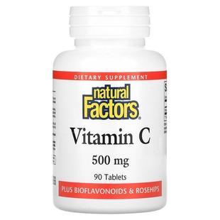 Natural Factors,Vitamin C, 500 mg, 90 Tablets