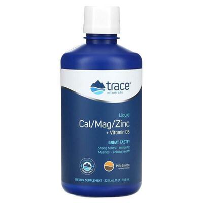 露那辛,Liquid Cal/Mag/Zinc + Vitamin D3, Piña Colada, 32 fl