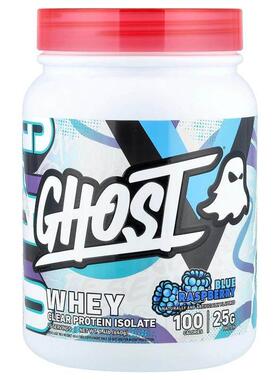 Ghost,Whey, Clear Protein Isolate, Blue Raspberry, 1.4 lb (6